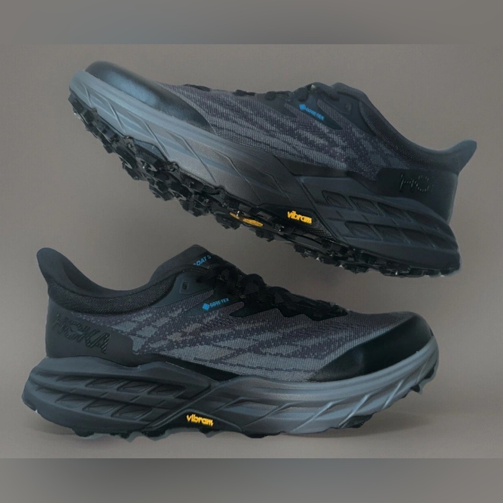 NEW Hoka One One Speedgoat 5 GTX Shoes Men's Black 1127912-BBLC Running - Picture 2 of 8